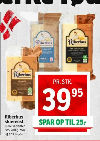 SPAR Riberhus skæreost tilbud