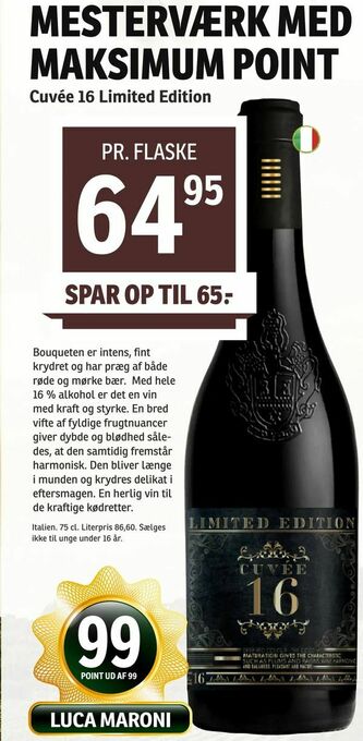 SPAR Cuvée 16 Limited Edition tilbud