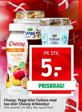 SPAR Cheasy, Yoggi eller Cultura med top eller Cheasy drikkeskyr tilbud