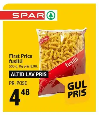 SPAR First Price fusilli tilbud