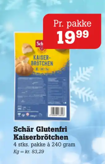 Poetzsch Padborg Schär glutenfri kaiserbrötchen tilbud