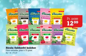 Poetzsch Padborg Ricola sukkerfri bolcher tilbud