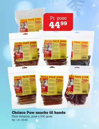 Poetzsch Padborg Chrisco paw snacks til hunde tilbud