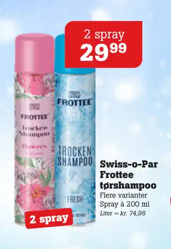 Swiss-o-par frottee tørshampoo