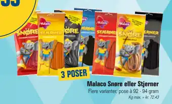 Otto Duborg Malaco snøre eller stjerner tilbud