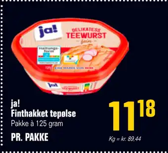 Otto Duborg Ja! finthakket tepølse tilbud