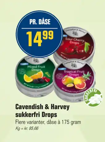 Otto Duborg Cavendish & harvey sukkerfri drops tilbud