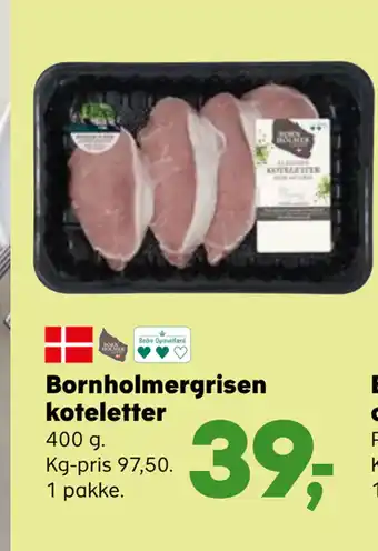 Kvickly Bornholmergrisen koteletter tilbud