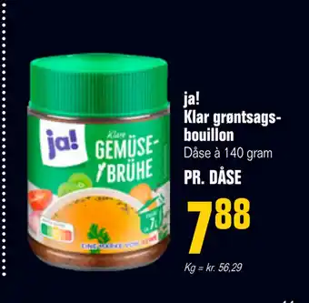 Otto Duborg Ja! klar grøntsagsbouillon tilbud