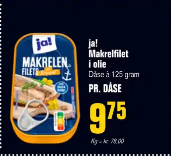Otto Duborg Ja! makrelfilet i olie tilbud