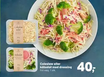 Kvickly Coleslaw eller kålsalat med dressing tilbud