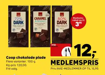 Kvickly Coop chokolade plade tilbud