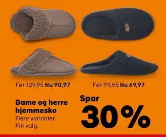 Kvickly Dame og herre hjemmesko tilbud