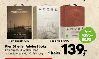 Kvickly Pier 39 eller adobe i boks tilbud