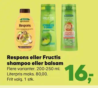 SuperBrugsen Respons eller fructis shampoo eller balsam tilbud