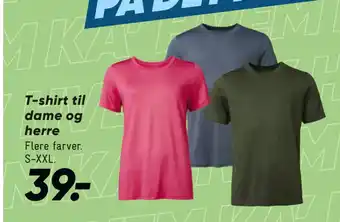 Bilka T-shirt til dame og herre tilbud