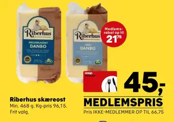 Kvickly Riberhus skæreost tilbud