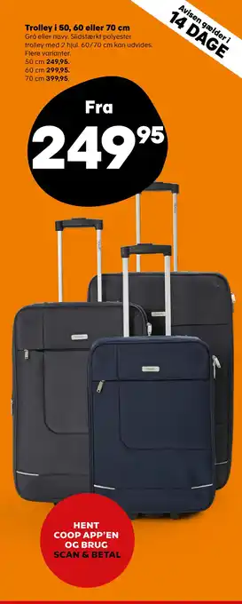 Kvickly Trolley i 50, 60 eller 70 cm tilbud
