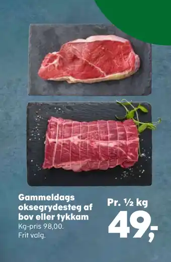 SuperBrugsen Gammeldags oksegrydesteg af bov eller tykkam tilbud