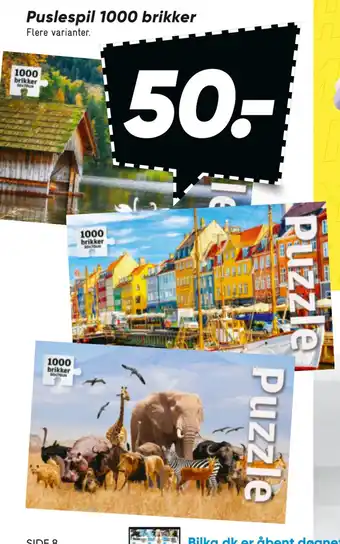 Bilka Puslespil 1000 brikker tilbud