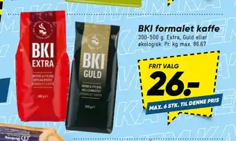 Bilka Bki formalet kaffe tilbud