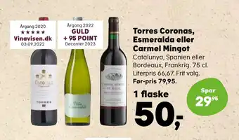 SuperBrugsen Torres coronas, esmeralda eller carmel mingot tilbud