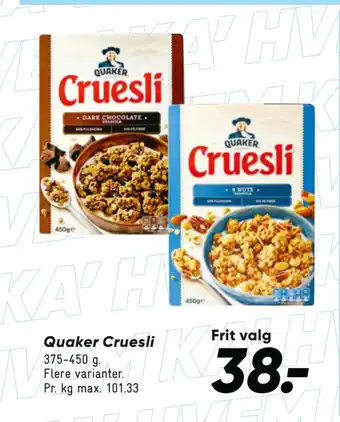 Bilka Quaker cruesli tilbud