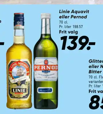 Bilka Linie aquavit eller pernod tilbud