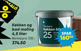 Bilka Køkken og bad maling 4,5 liter tilbud