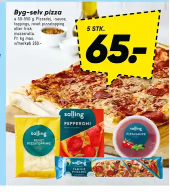 Bilka Byg-selv pizza tilbud