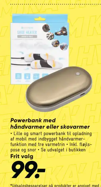 Bilka Powerbank med håndvarmer eller skovarmer tilbud