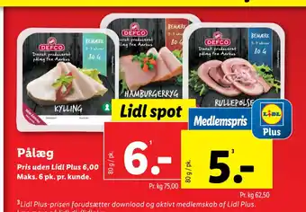 Lidl Pålæg tilbud