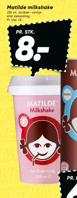 Bilka Matilde milkshake tilbud