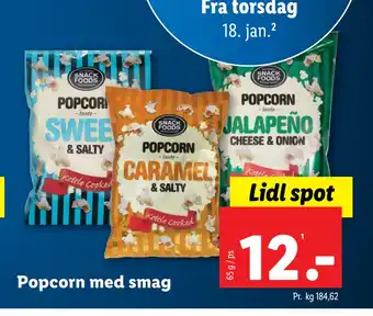 Lidl Popcorn med smag tilbud