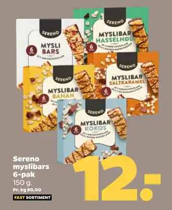 Netto Sereno myslibars 6-pak tilbud
