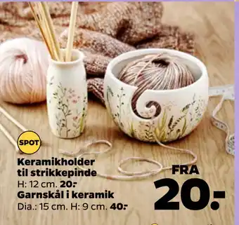 Netto Garnskål i keramik tilbud