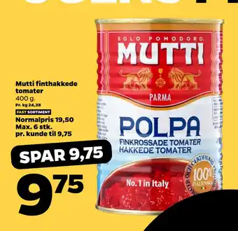 Netto Mutti finthakkede tomater tilbud