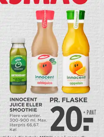 MENY Innocent juice eller smoothie tilbud