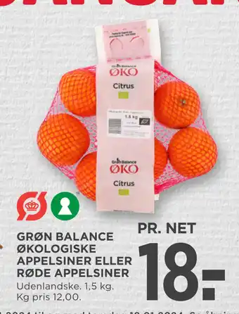 MENY Grøn balance økologiske appelsiner eller røde appelsiner tilbud
