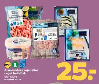 Netto Grønlandske rejer eller røget hellefisk tilbud