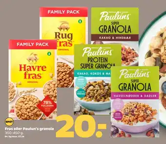 Netto Fras eller paulun's granola tilbud
