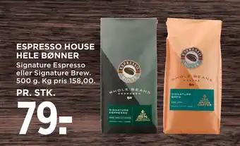 MENY Espresso house hele bønner tilbud