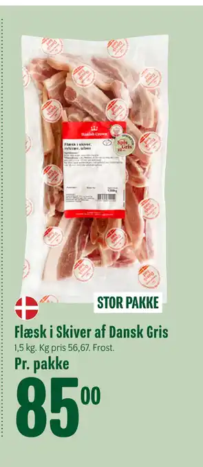 Min Købmand Flæsk i skiver af dansk gris tilbud