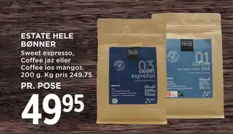 MENY Estate hele bønner tilbud