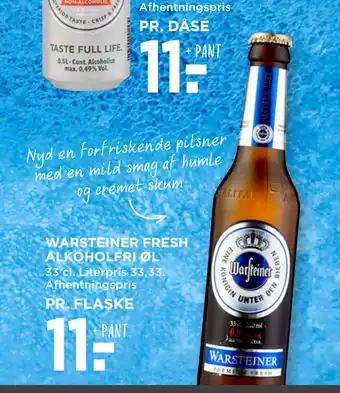 MENY Warsteiner fresh alkoholfri øl tilbud