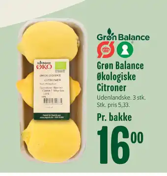 Min Købmand Grøn balance økologiske citroner tilbud