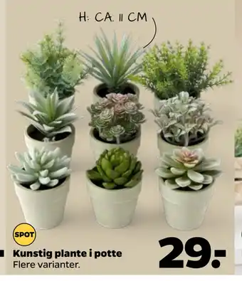 Netto Kunstig plante i potte tilbud