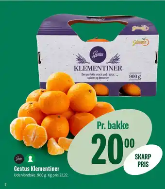 Min Købmand Gestus klementiner tilbud