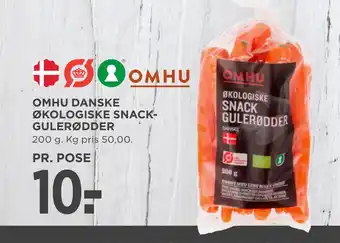 MENY Omhu danske økologiske snackgulerødder tilbud