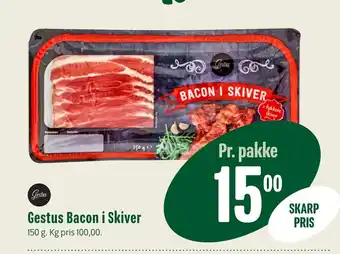 Min Købmand Gestus bacon i skiver tilbud